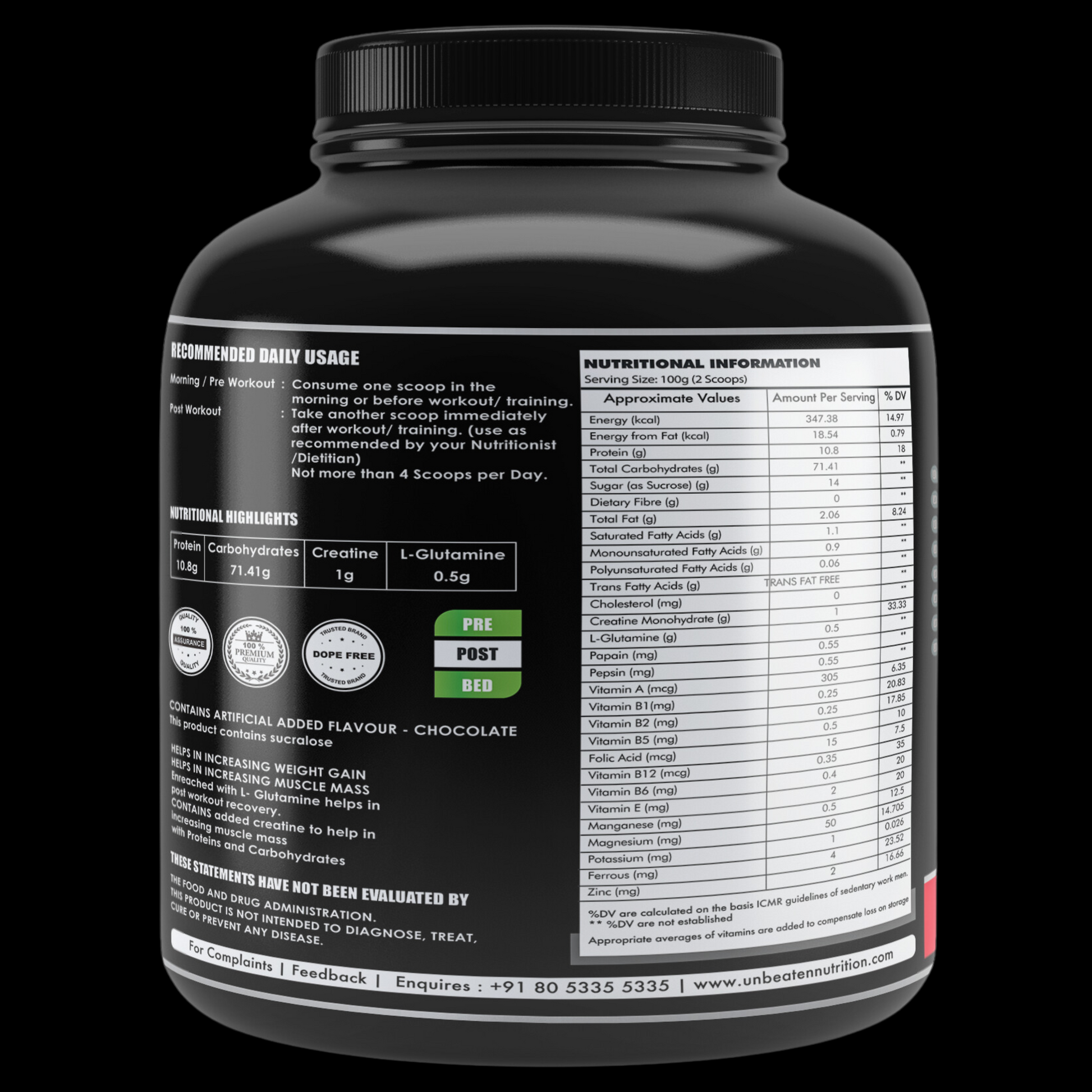 mass expert 3kg unbeaten nutrition 